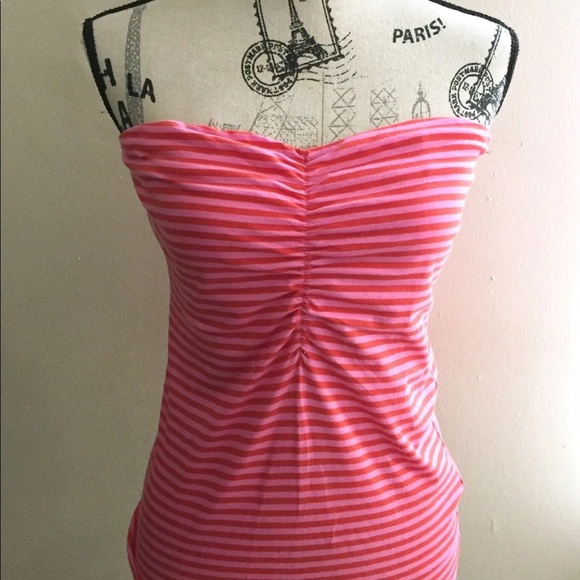 H&M Women Tube Top Strapless Set Of 3 Small - Med Pink Blue Orange Stripe - Picture 2 of 11